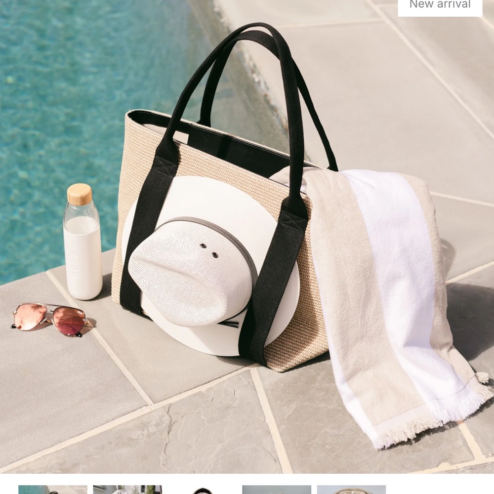 BFF BAG - NEW. Beige and Black Tote Bag
